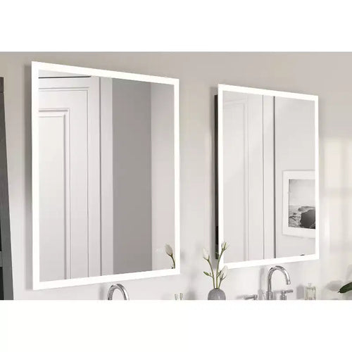 30"x36" Premium Lumen Single LED Wall Mirror with Bluetooth Speakers - Home NetWerks: Smart Audio Bathroom Vanity Accessory