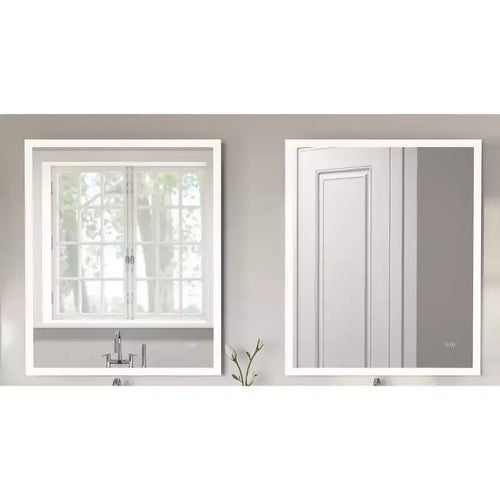 Specchio da parete LED 30"x36" con altoparlanti Bluetooth, specchio da bagno intelligente con audio