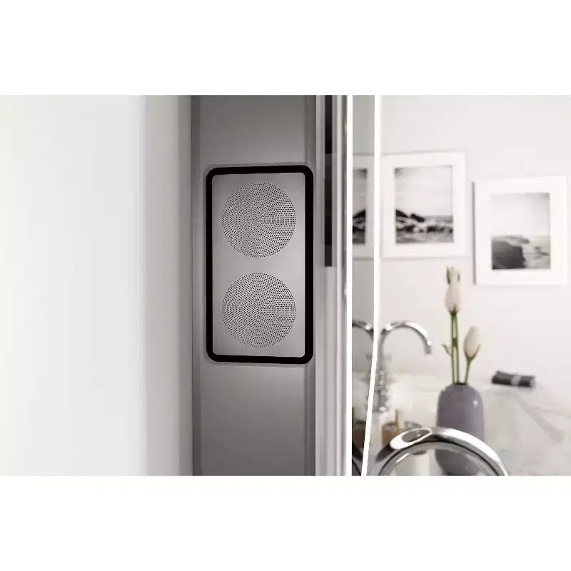 Specchio da parete LED 30"x36" con altoparlanti Bluetooth, specchio da bagno intelligente con audio