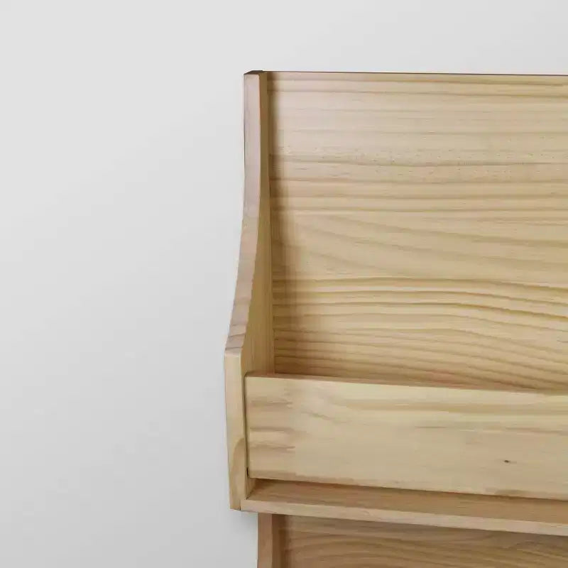 Libreria da parete per bambini a 2 ripiani in legno, bianco sporco, nessun assemblaggio richiesto, per cameretta e sala giochi