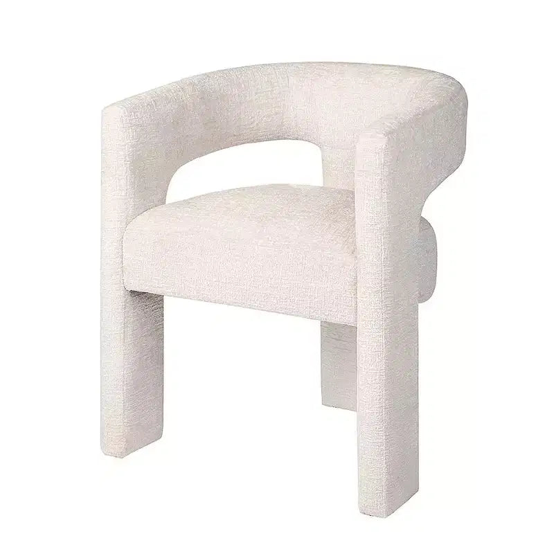 Poltrona scultura moderna di lusso rivestita in tessuto jacquard, marrone