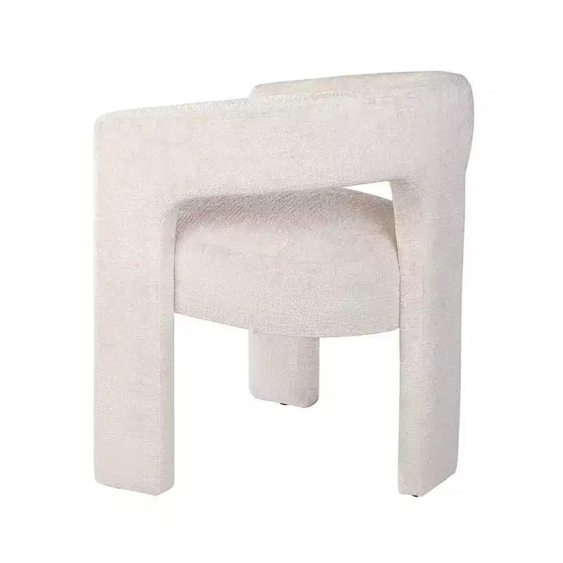 Poltrona scultura moderna di lusso rivestita in tessuto jacquard, marrone
