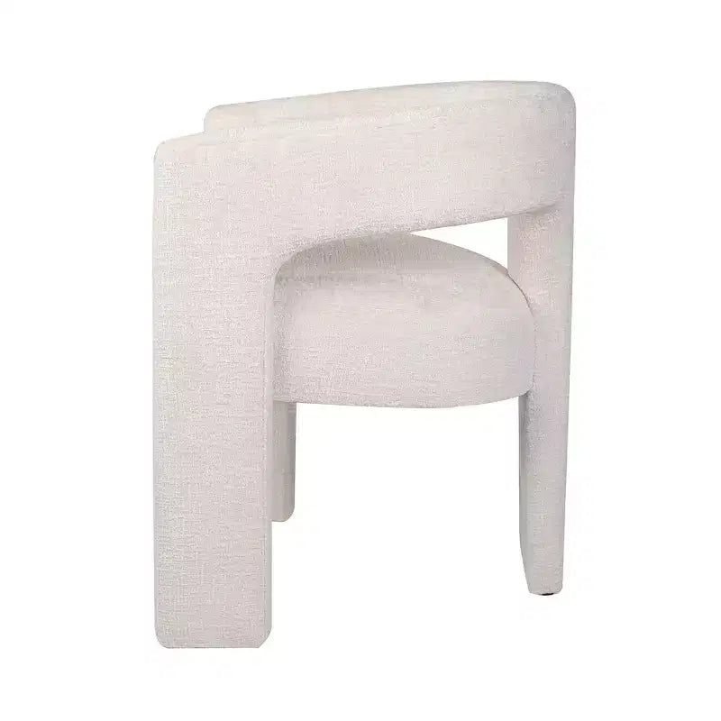 Poltrona scultura moderna di lusso rivestita in tessuto jacquard, marrone