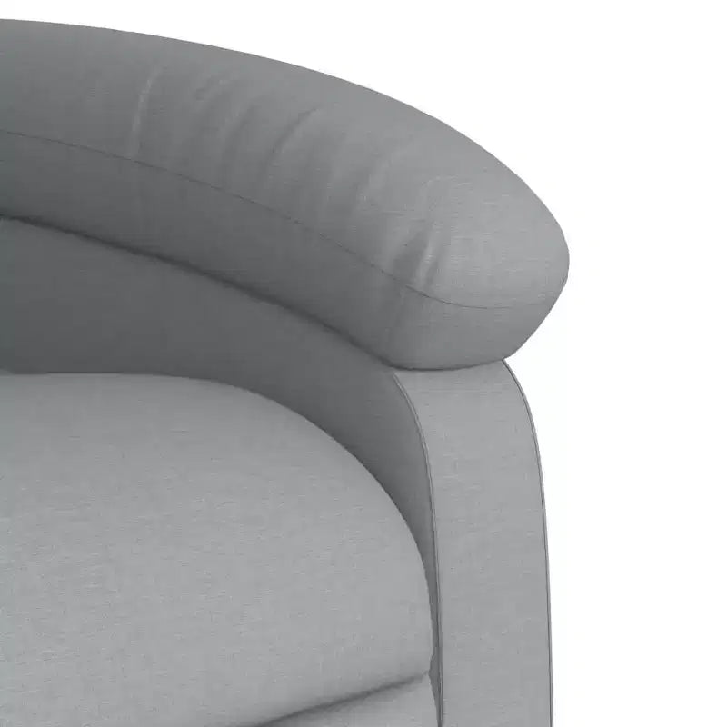 Poltrona Reclinabile Manuale con Massaggio Vibrante, Porta USB e Tasca Laterale, Grigio Chiaro
