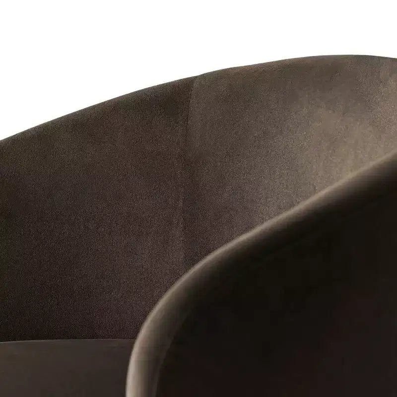 Poltrona girevole moderna in velluto a botte con rotazione a 360°, poltrona lounge imbottita