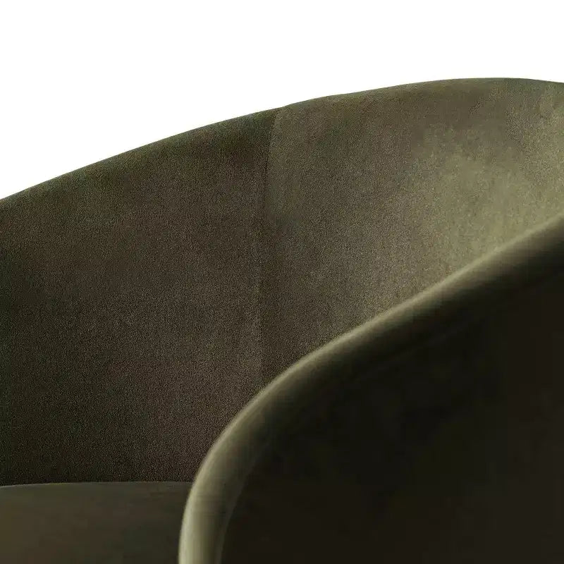 Poltrona girevole moderna in velluto a botte con rotazione a 360°, poltrona lounge imbottita