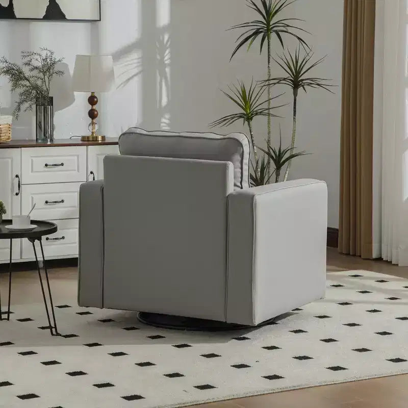 Poltrona girevole a 360° con contenitore nascosto, tessuto antimacchia, capacità 136 kg