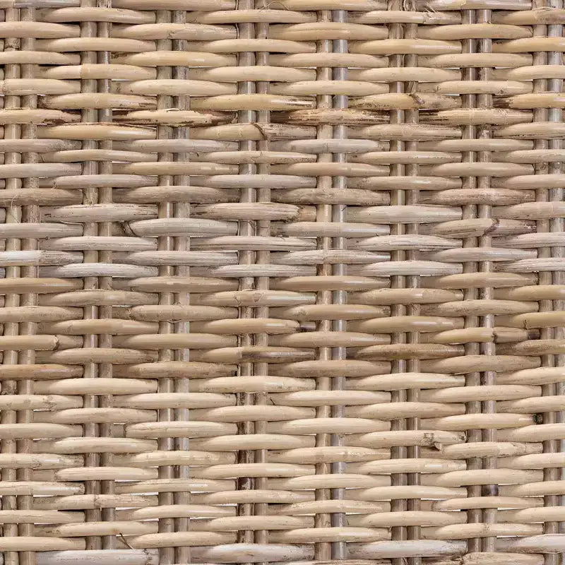 Set di 2 sedie da pranzo in rattan e mogano, naturale/marrone, completamente assemblate