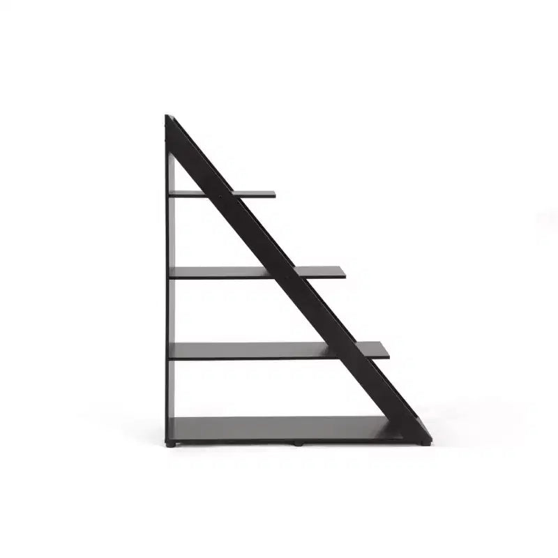 Mobile scaffale moderno da 150 cm, marrone scuro, vetrinetta ed elemento divisorio