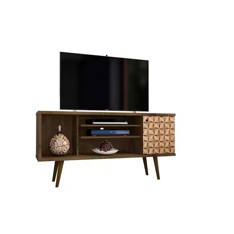 Mobile TV da 53" per TV fino a 50", vani aperti e chiusi, consolle multimediale moderna