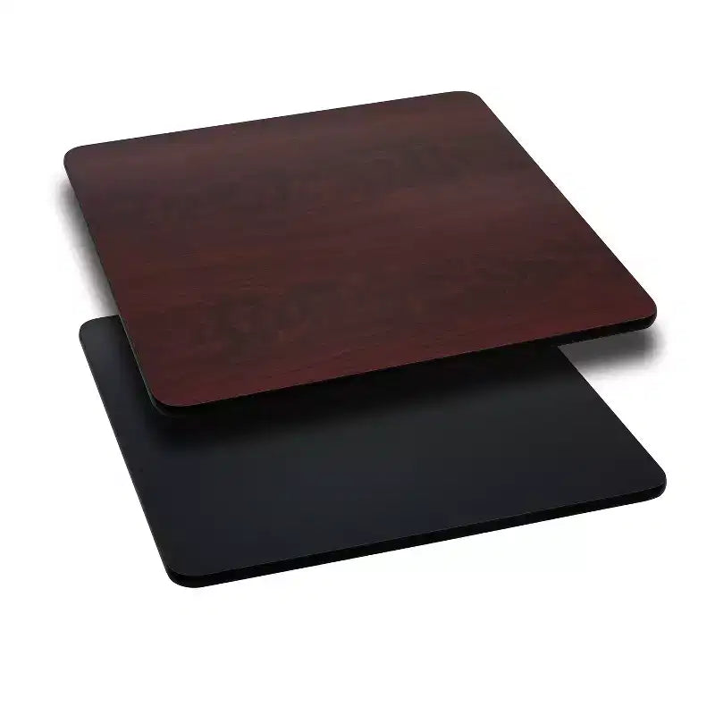 Piano per tavolo laminato reversibile quadrato da 36", doppia finitura, per uso commerciale e domestico