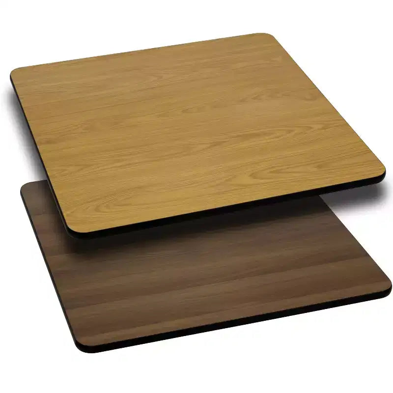 Piano per tavolo laminato reversibile quadrato da 36", doppia finitura, per uso commerciale e domestico