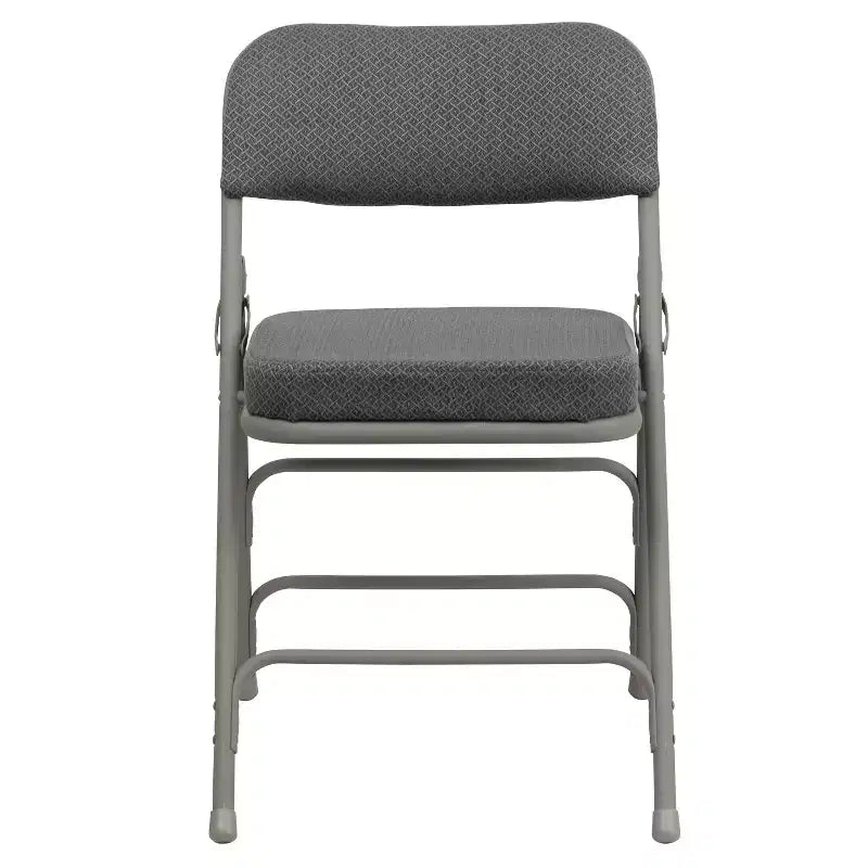 Sedia pieghevole in metallo imbottita in tessuto, confezione da 2, portatile per casa, ufficio ed eventi