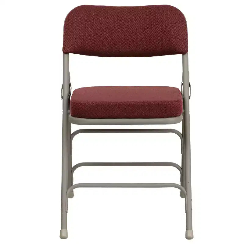 Sedia pieghevole in metallo imbottita in tessuto, confezione da 2, portatile per casa, ufficio ed eventi