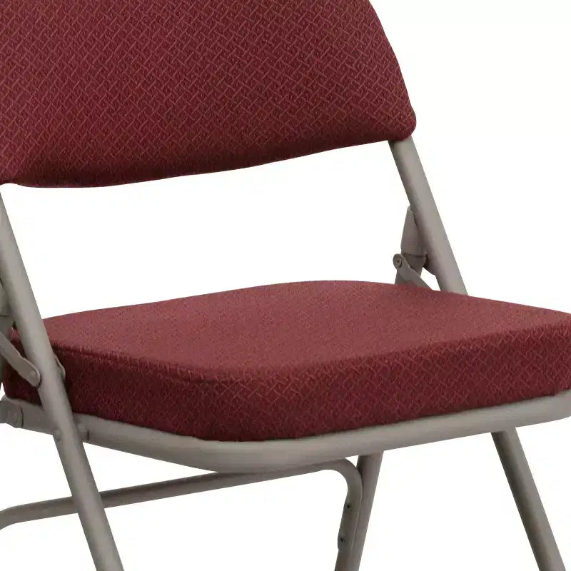 Sedia pieghevole in metallo imbottita in tessuto, confezione da 2, portatile per casa, ufficio ed eventi