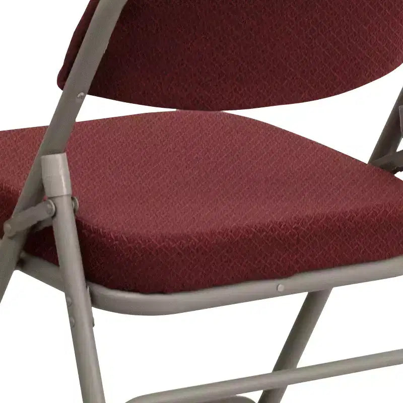 Sedia pieghevole in metallo imbottita in tessuto, confezione da 2, portatile per casa, ufficio ed eventi