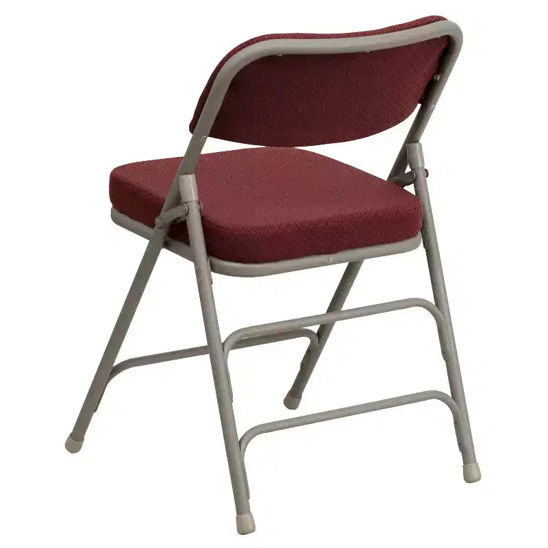 Sedia pieghevole in metallo imbottita in tessuto, confezione da 2, portatile per casa, ufficio ed eventi