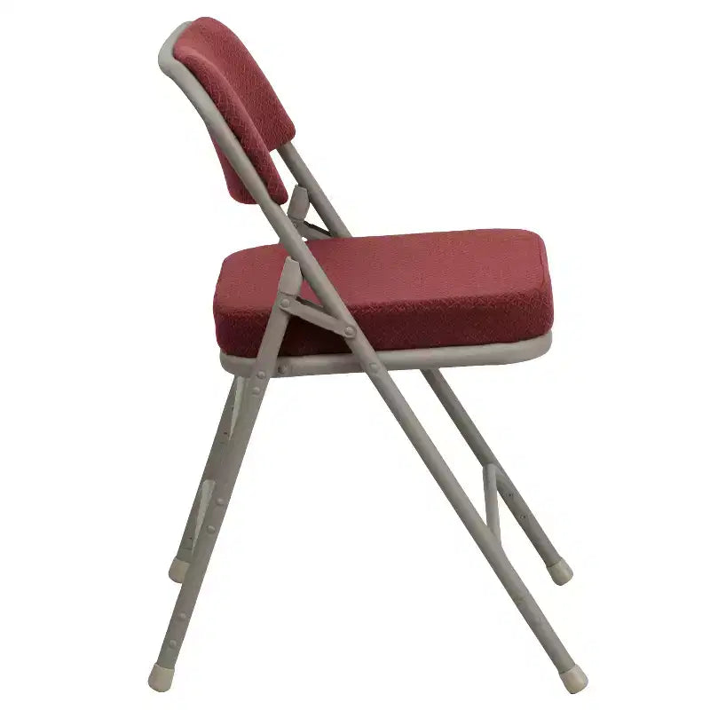 Sedia pieghevole in metallo imbottita in tessuto, confezione da 2, portatile per casa, ufficio ed eventi