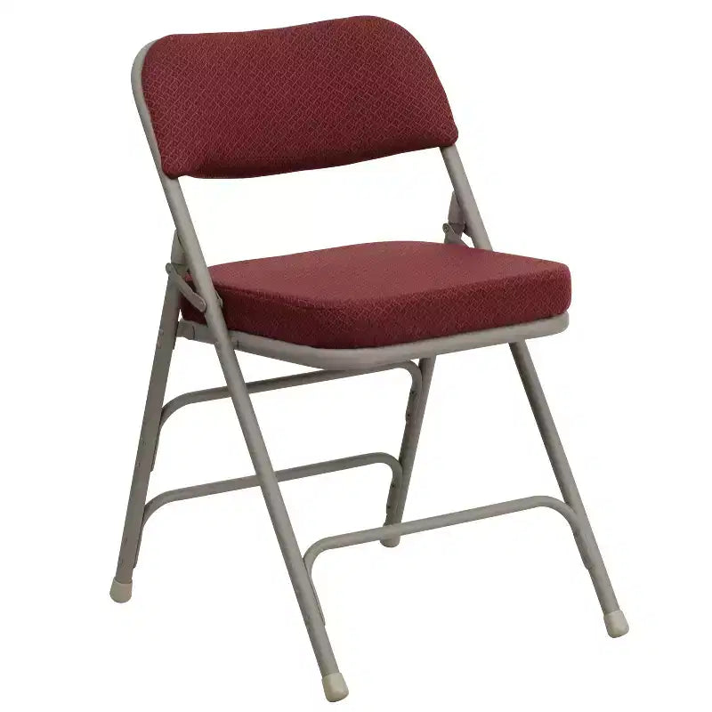 Sedia pieghevole in metallo imbottita in tessuto, confezione da 2, portatile per casa, ufficio ed eventi
