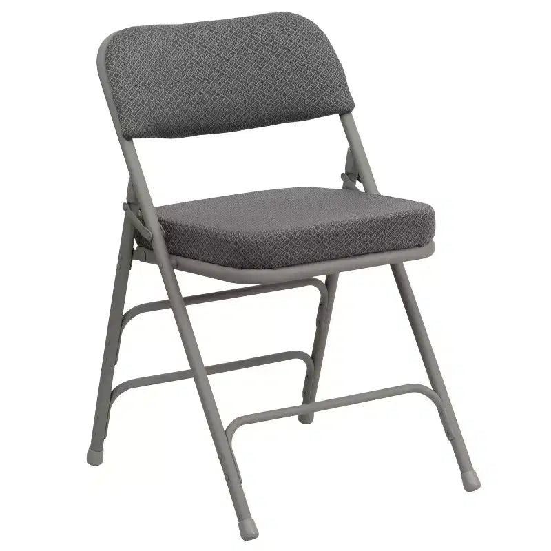 Sedia pieghevole in metallo imbottita in tessuto, confezione da 2, portatile per casa, ufficio ed eventi