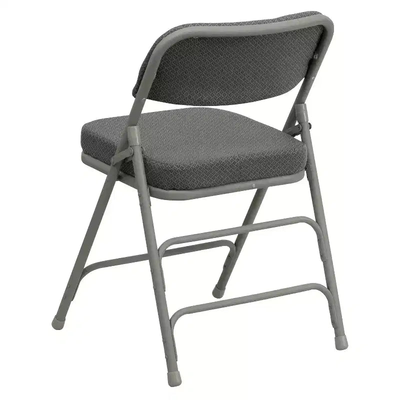 Sedia pieghevole in metallo imbottita in tessuto, confezione da 2, portatile per casa, ufficio ed eventi