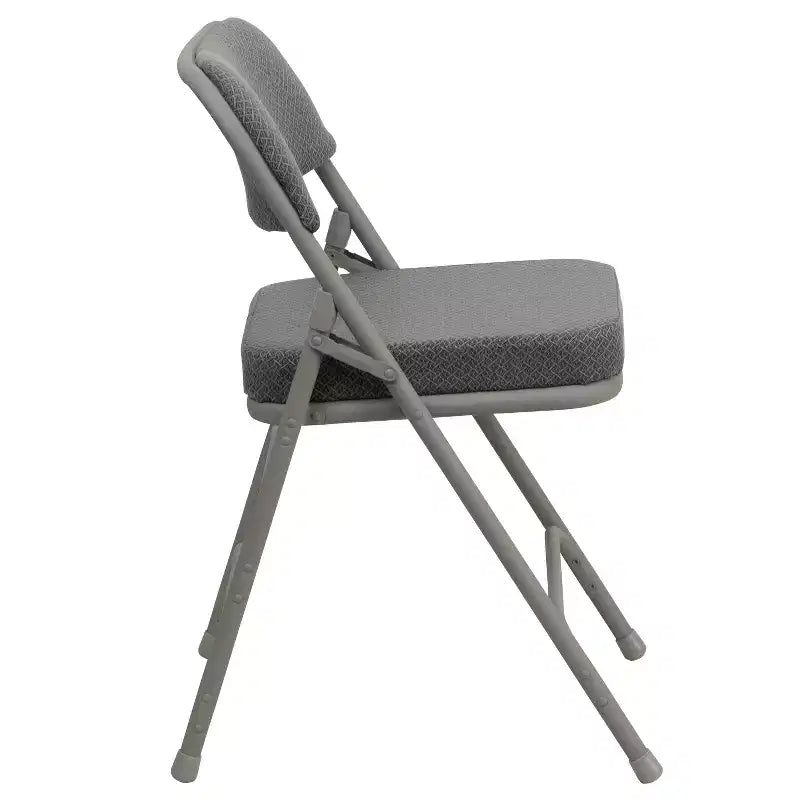 Sedia pieghevole in metallo imbottita in tessuto, confezione da 2, portatile per casa, ufficio ed eventi