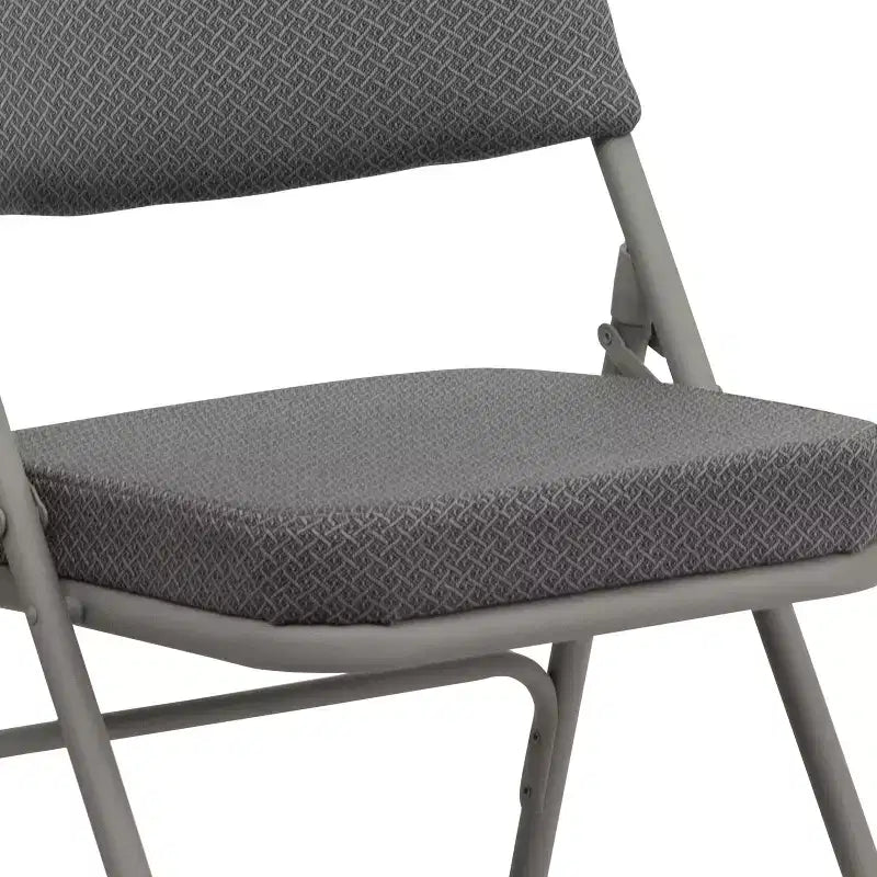 Sedia pieghevole in metallo imbottita in tessuto, confezione da 2, portatile per casa, ufficio ed eventi