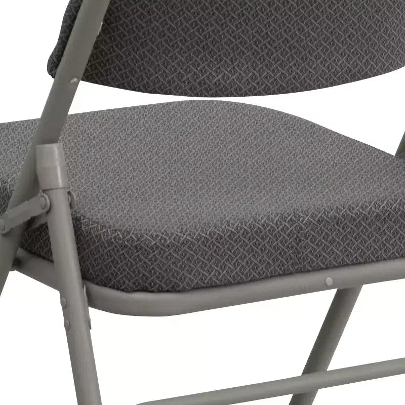 Sedia pieghevole in metallo imbottita in tessuto, confezione da 2, portatile per casa, ufficio ed eventi