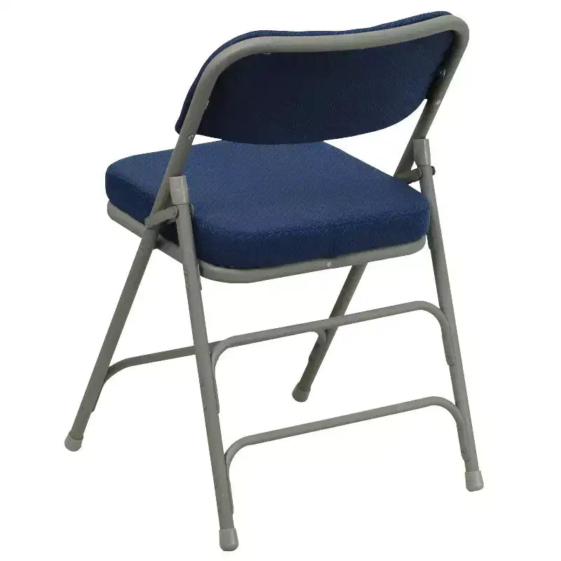 Sedia pieghevole in metallo imbottita in tessuto, confezione da 2, portatile per casa, ufficio ed eventi
