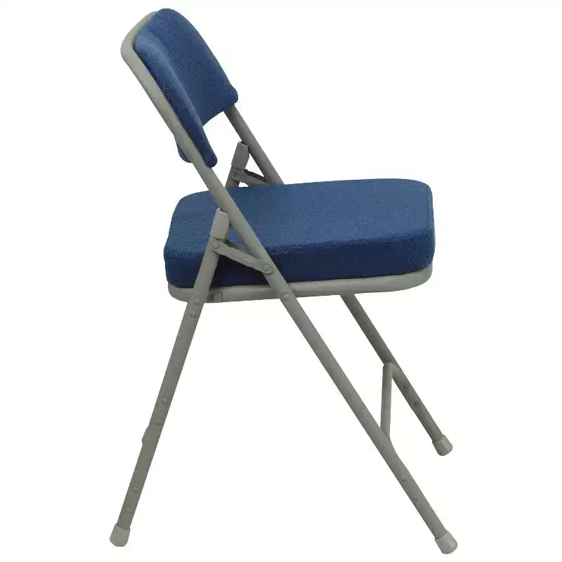 Sedia pieghevole in metallo imbottita in tessuto, confezione da 2, portatile per casa, ufficio ed eventi