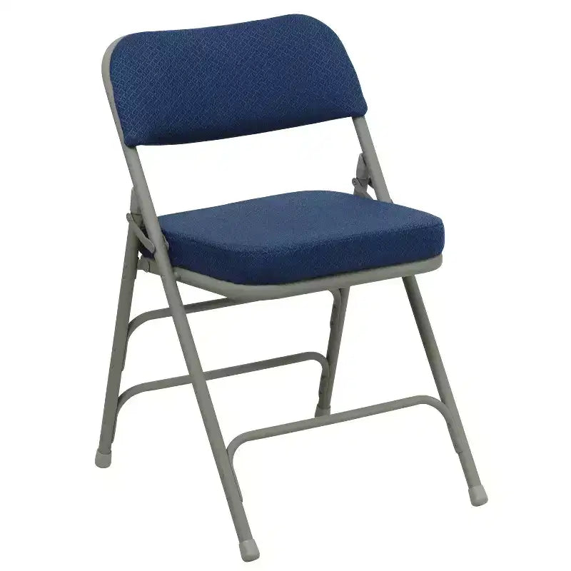 Sedia pieghevole in metallo imbottita in tessuto, confezione da 2, portatile per casa, ufficio ed eventi
