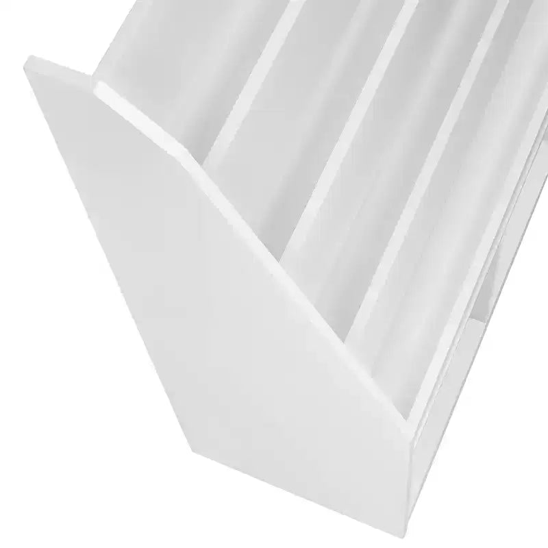 Libreria per Bambini e Organizer per Giocattoli con 4 Ripiani per Libri, 2 Scomparti e 2 Contenitori in Tessuto, Bianco
