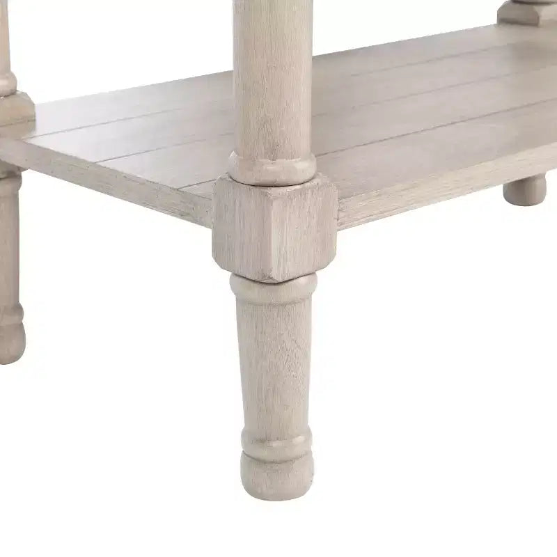 Consolle in Legno di Pino con 3 Cassetti, Rettangolare, Portata 18 kg, Ingresso e Soggiorno