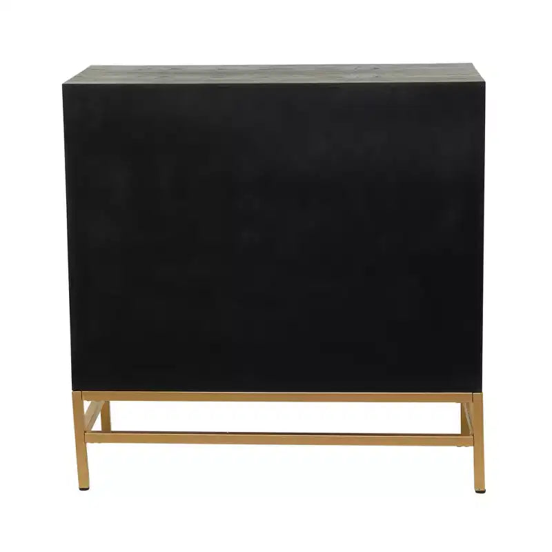 Cassettiera Glam in Legno a Specchio, Comò da Camera da Letto con Pannelli Riflettenti